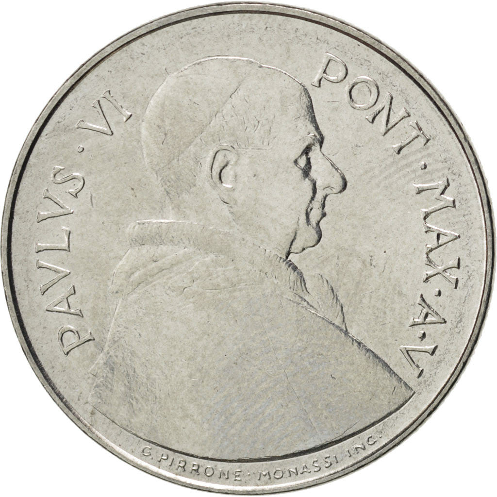 VATICAN CITY, 50 Lire, 1967, KM #97, MS(63), Stainless Steel, 24.8, 6.27