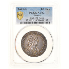 Munten, Frankrijk, Louis XIV, 1/2 Écu à la mèche courte, 1/2 Ecu, 1643