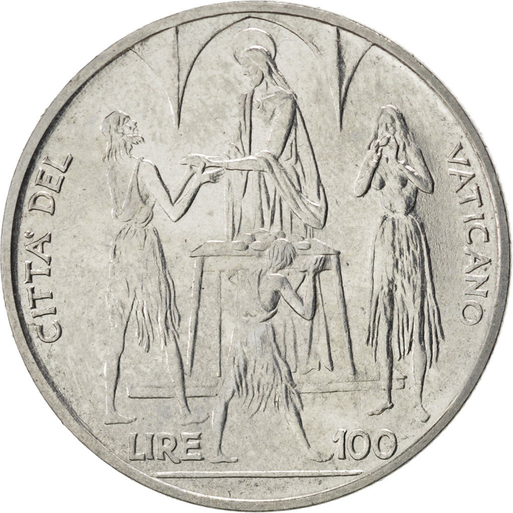 Coin, VATICAN CITY, Paul VI, 100 Lire, 1968, MS(63), Stainless Steel, KM:106