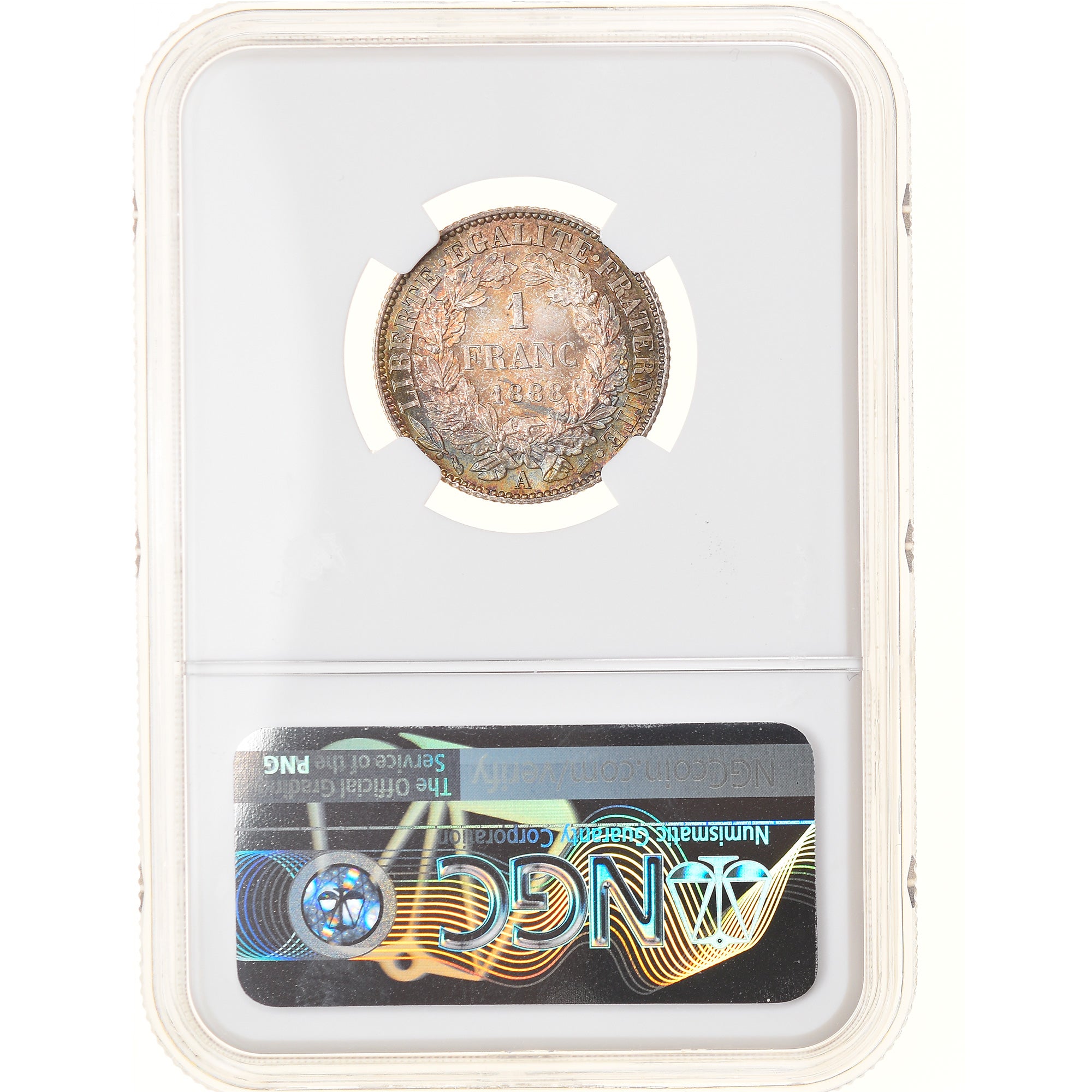 Coin, France, Cérès, Franc, 1888, Paris, NGC, MS66+, MS(65-70), Silver