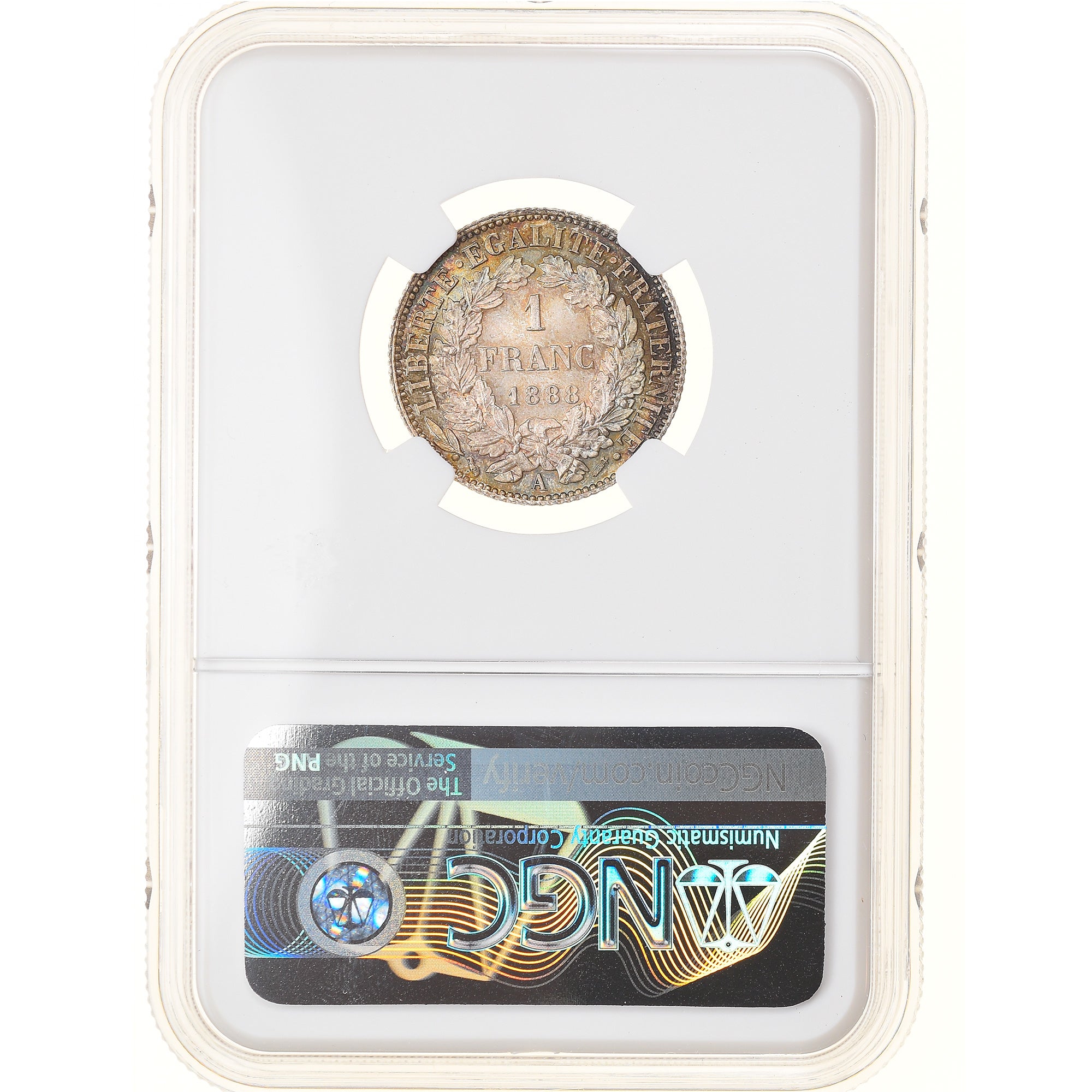 Coin, France, Cérès, Franc, 1888, Paris, NGC, MS66, MS(65-70), Silver