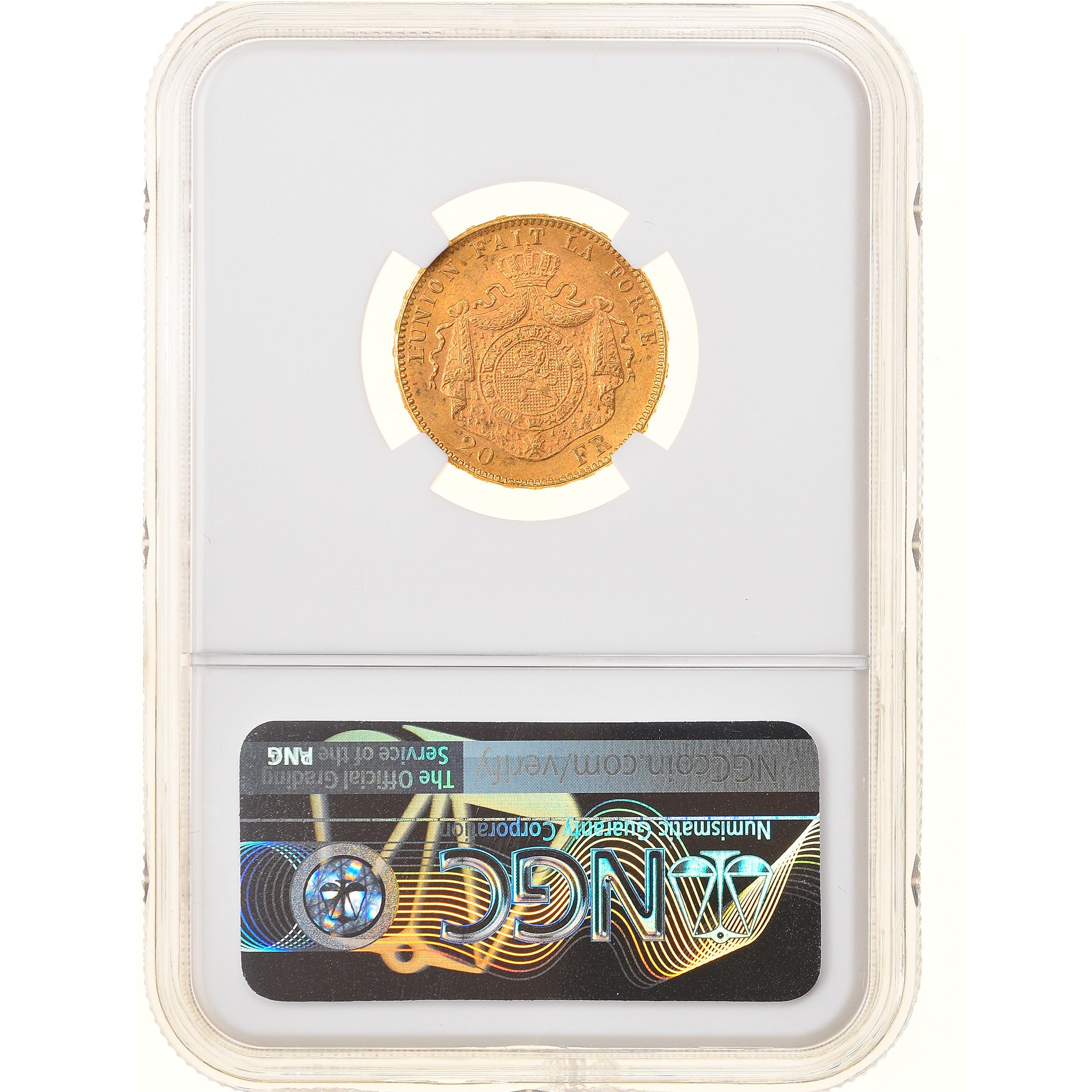Münze, Belgien, Leopold II, 20 Francs, 20 Frank, 1875, NGC, MS65, STGL, Gold