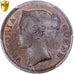Moneda, Colonias del Estrecho, Victoria, 1/2 Cent, 1845, PCGS, MS64BN, SC+