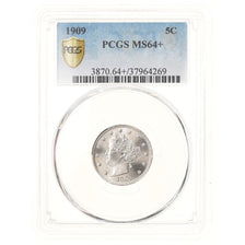 Coin, United States, Liberty Nickel, 5 Cents, 1909, U.S. Mint, Philadelphia