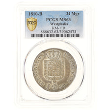Coin, German States, WESTPHALIA, Jerome, 24 Mariengroschen, 1810, PCGS, MS63