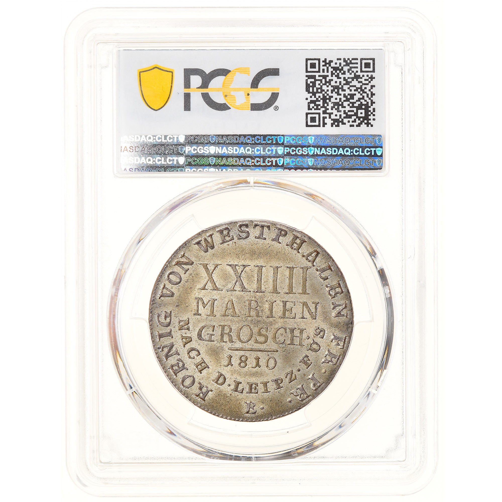 Coin, German States, WESTPHALIA, Jerome, 24 Mariengroschen, 1810, PCGS, MS63