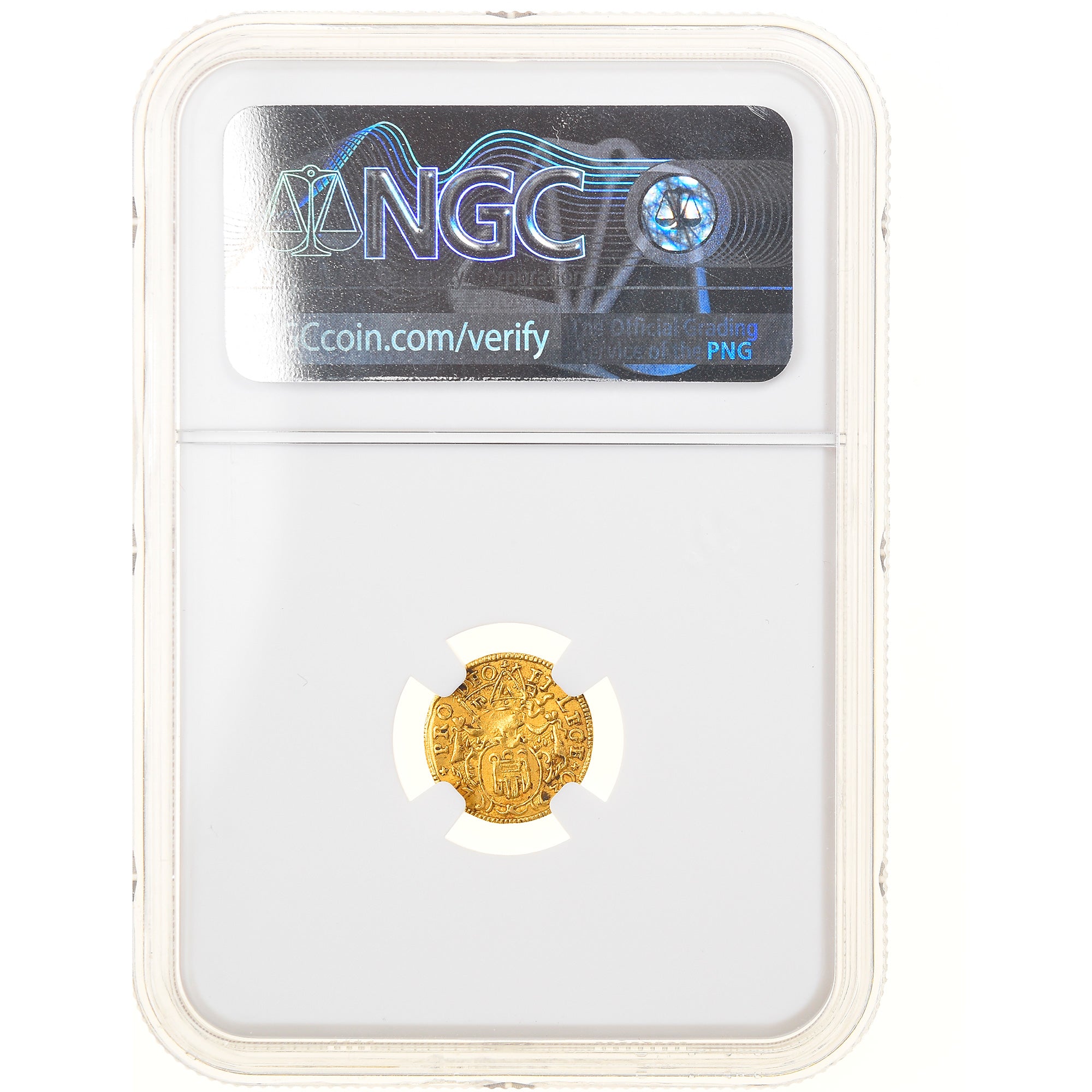 Coin, German States, MONTFORT, Anton III, 1/4 Ducat, 1730, Augsburg, NGC, AU58