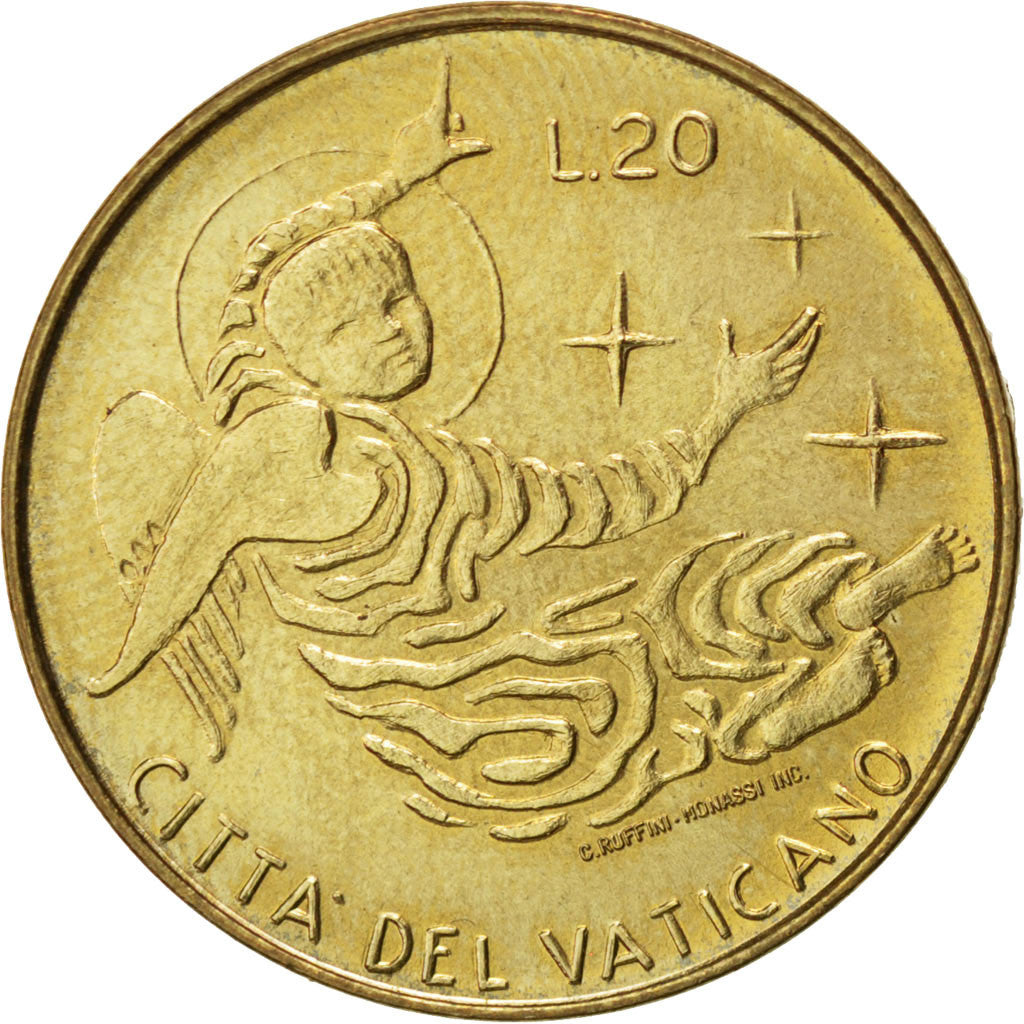 Vatican, Paul VI, 20 Lire 1969, KM 112