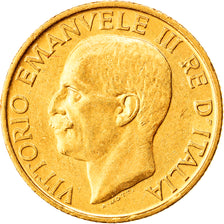 Moeda, Itália, Vittorio Emanuele III, 20 Lire, 1923, Rome, MS(60-62), Dourado