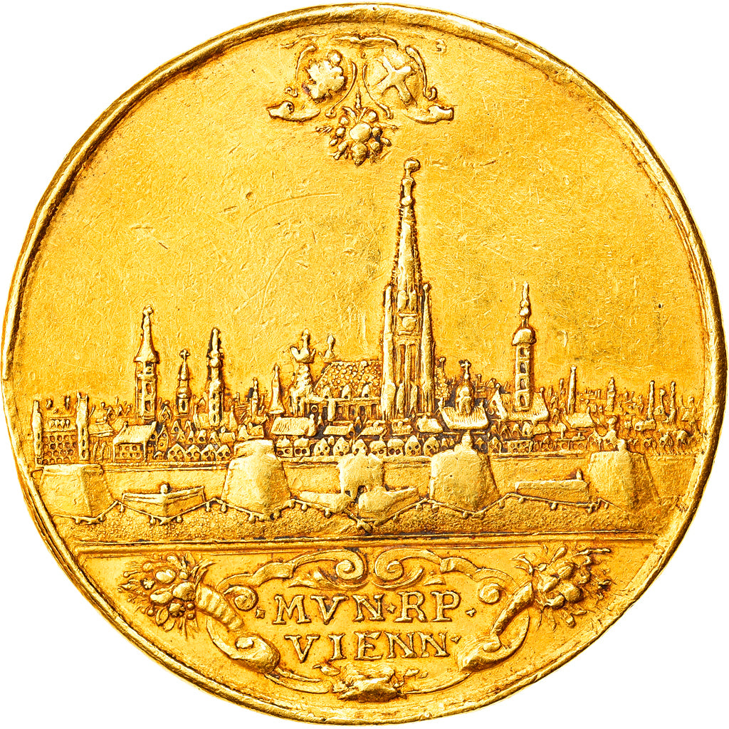 Münze, Österreich, Habsburg, Salvator Mundi, 10 Ducat, XVIIth Century, Vienna