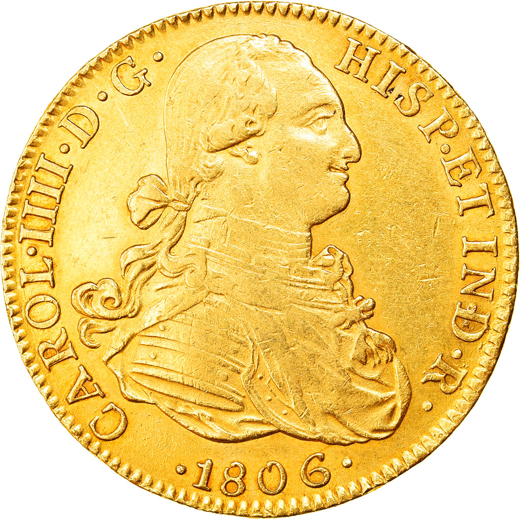 Monnaie, Mexique, Charles IV, 8 Escudos, 1806, Mexico City, TTB+, Or, KM:159