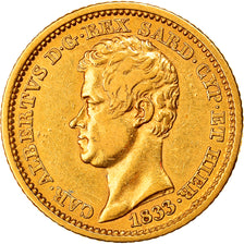 Coin, ITALIAN STATES, SARDINIA, Carlo Alberto, 10 Lire, 1833, Genoa, AU(50-53)