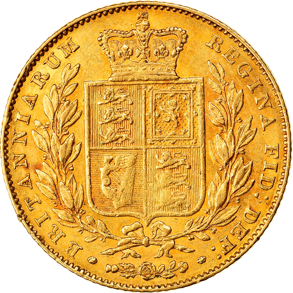 Moeda, Grã-Bretanha, Victoria, Sovereign, 1846, London, AU(55-58), Dourado