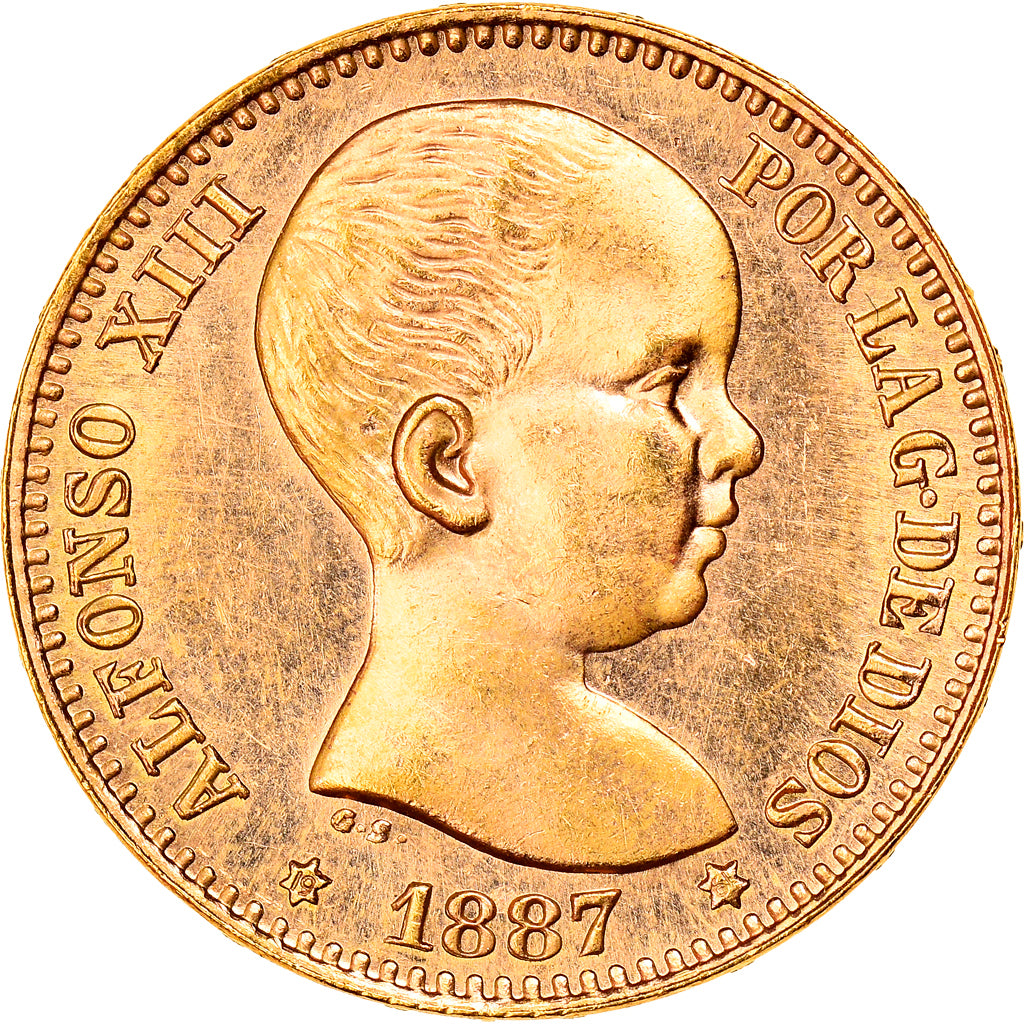 Coin, Spain, Alfonso XIII, 20 Pesetas, 1887 (1961), Madrid, MS(60-62), Gold