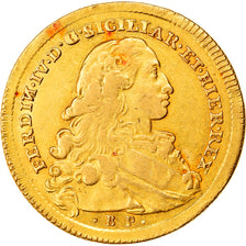 Coin, ITALIAN STATES, NAPLES, Ferdinando IV, 6 Ducati, 1771, AU(55-58), Gold