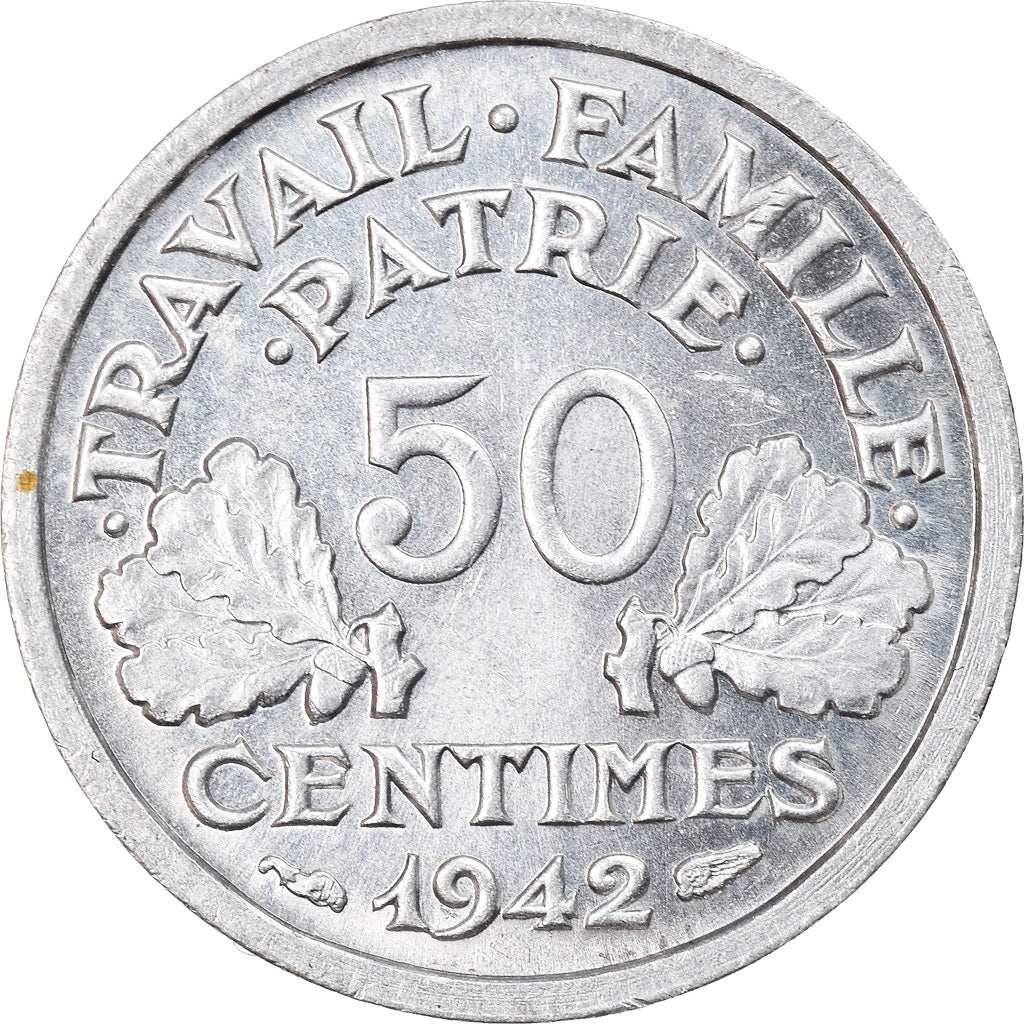 Monnaie, France, Bazor, 50 Centimes, 1942, Paris, ESSAI, SPL+, Aluminium