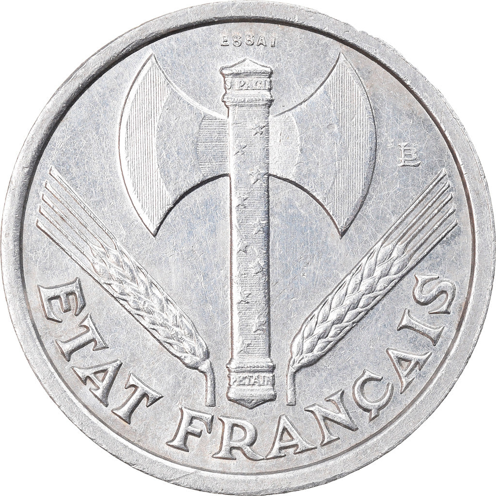 Moneda, Francia, Bazor, Franc, 1942, ESSAI, EBC+, Aluminio, KM:E83, Gadoury:471