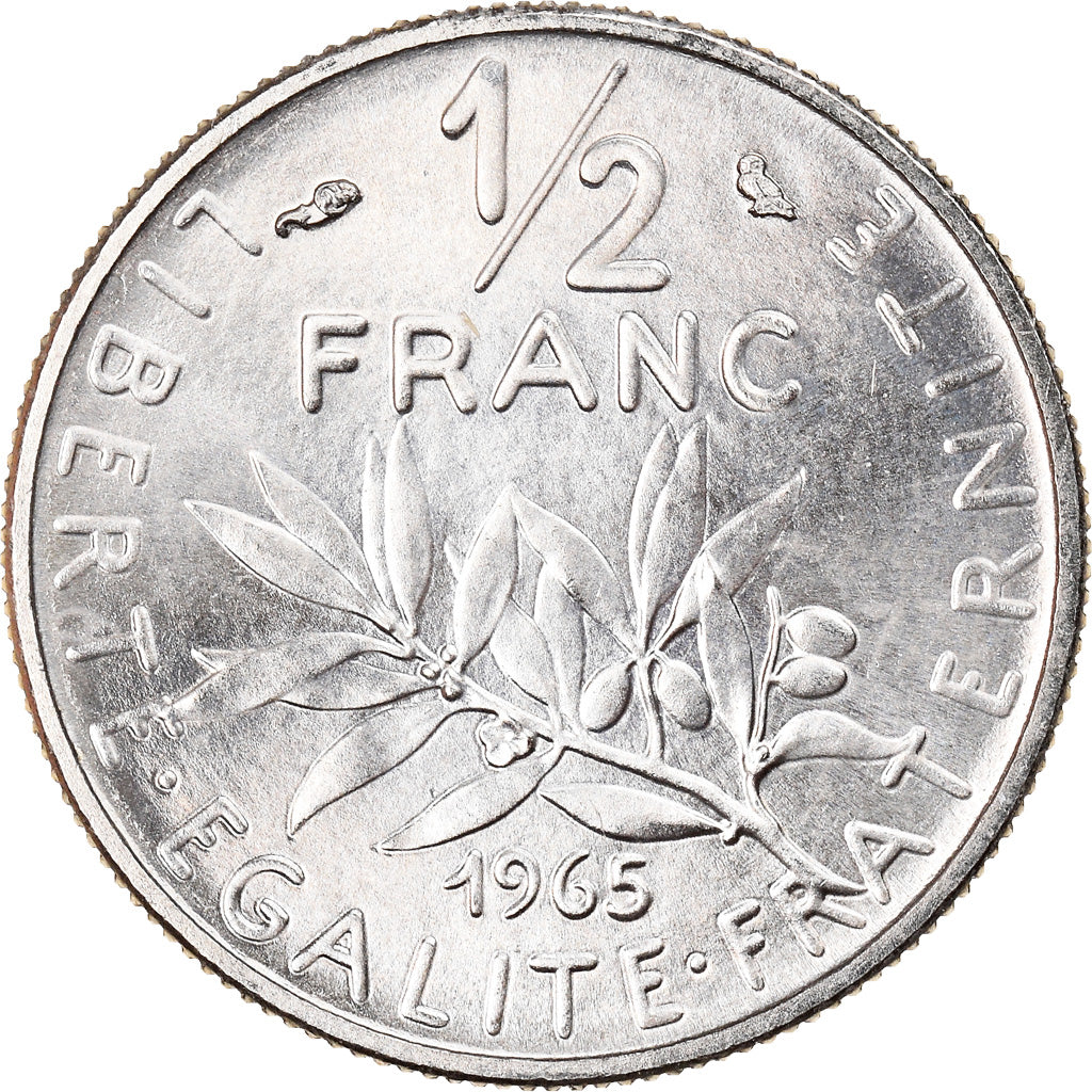 Moneda, Francia, Semeuse, 1/2 Franc, 1965, Paris, ESSAI, FDC, Níquel, KM:E112