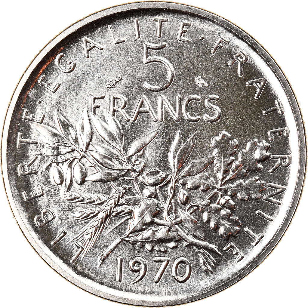 Monnaie, France, Semeuse, 5 Francs, 1970, Paris, ESSAI, FDC, Nickel