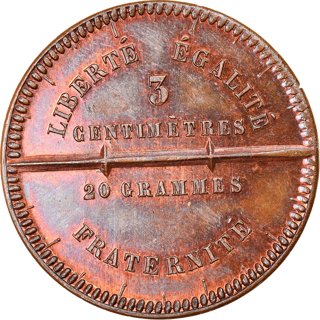 Coin, France, Essai Concours de Rogat, 10 Centimes, 1848, Paris, MS(63), Copper
