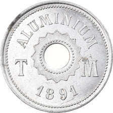 Münze, Frankreich, Essai TM 4, 1891, Essai uniface, UNZ, Aluminium, Mazard:2322