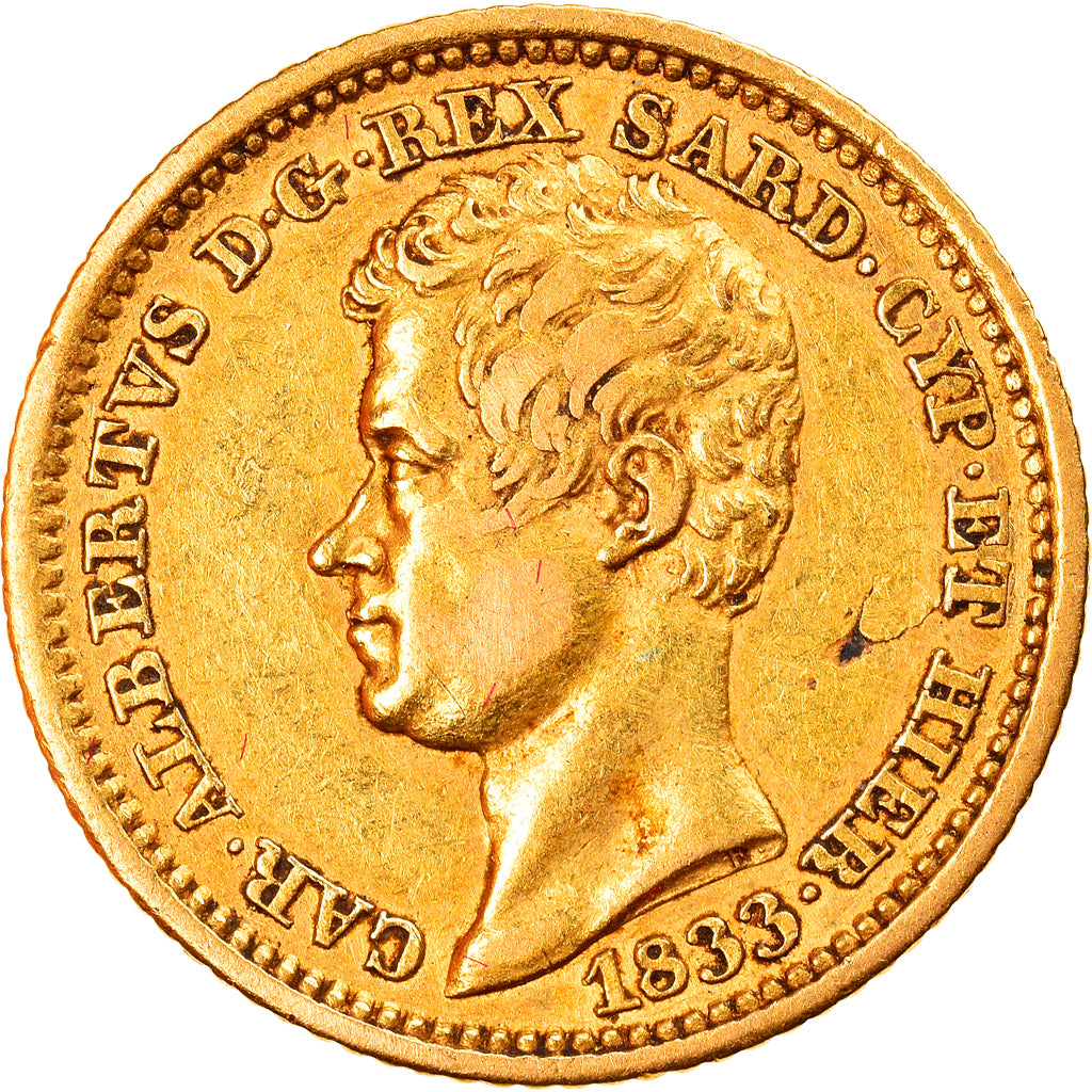 Münze, Italien Staaten, SARDINIA, Carlo Alberto, 10 Lire, 1833, Genoa, SS+