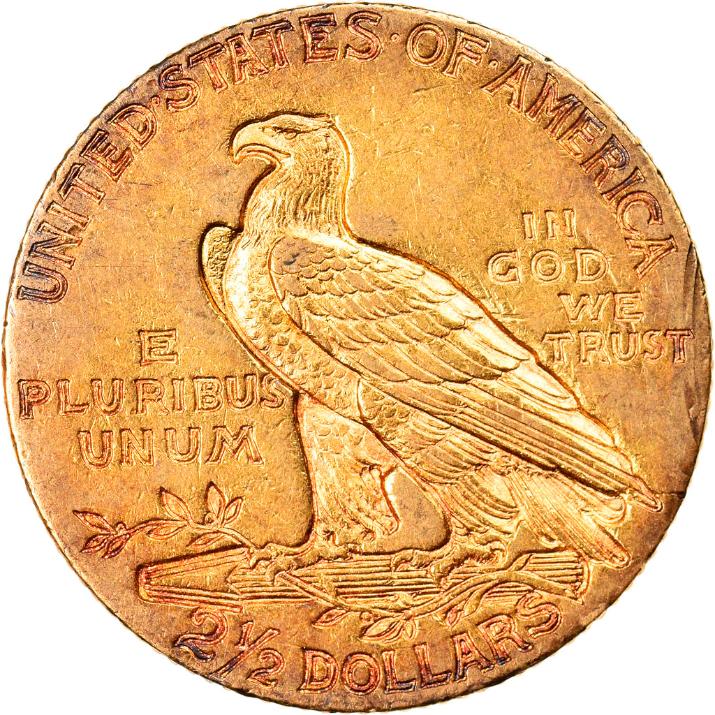 Moneta, USA, Indian Head, $2.50, Quarter Eagle, 1911, U.S. Mint, Philadelphia
