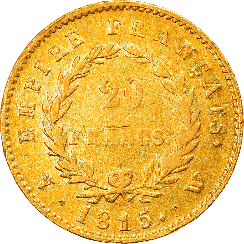 Coin, France, Napoleon I, 20 Francs, 1815, Lille, Cent Jours, EF(40-45), Gold