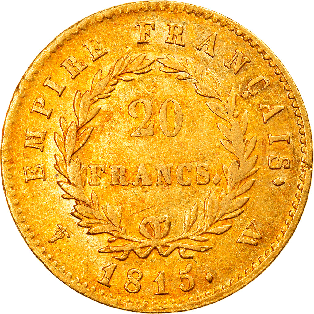 Münze, Frankreich, Napoleon I, 20 Francs, 1815, Lille, Cent Jours, VZ, Gold
