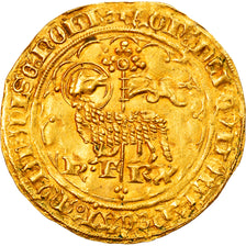 Moeda, França, Charles VI, Agnel d'or, 1417, Paris, AU(55-58), Dourado