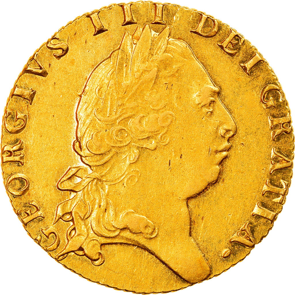 Coin, Great Britain, George III, Guinea, 1793, London, MS(60-62), Gold, KM:609