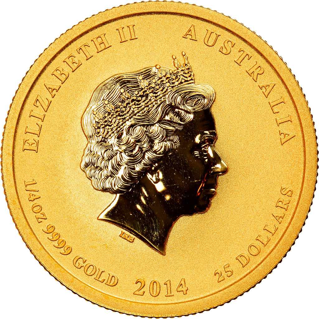 Coin, Australia, Elizabeth II, Lunar, 25 Dollars, 2014, Perth, 1/4 Oz