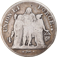 Moneda, Francia, Union et Force, 5 Francs, AN 9, Bayonne, BC, Plata, KM:639.6