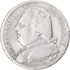 Coin, France, Louis XVIII, Louis XVIII, 5 Francs, 1814, Rouen, VF(30-35)