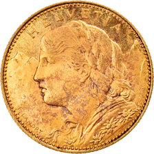 Coin, Switzerland, 10 Francs, 1922, Bern, MS(60-62), Gold, KM:36