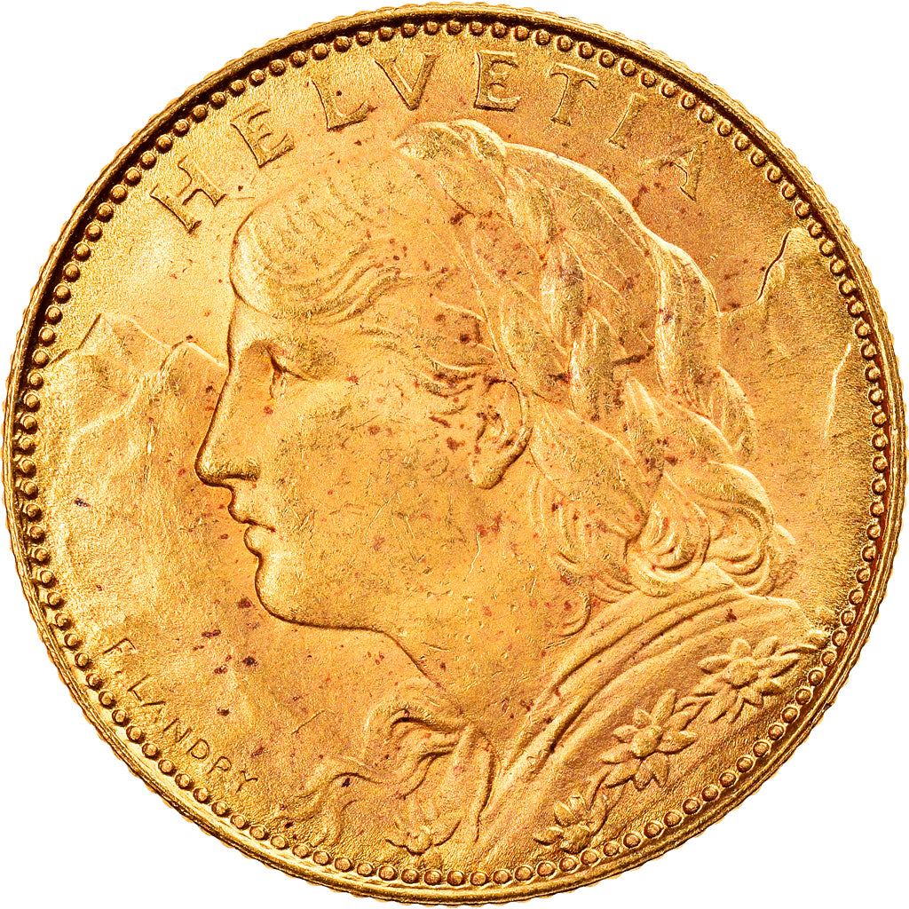 Moneta, Svizzera, 10 Francs, 1922, Bern, SPL, Oro, KM:36