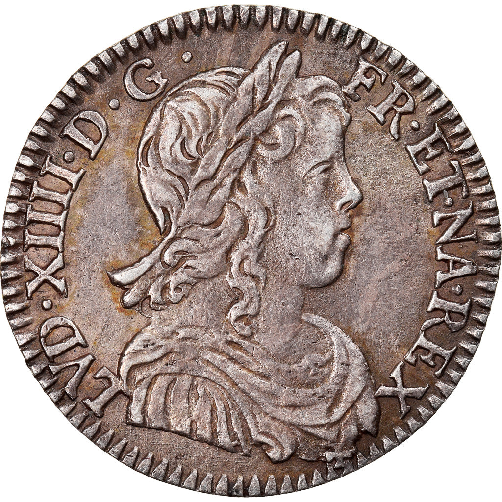Münze, Frankreich, Louis XIV, 1/12 Écu à la mèche longue, 1/12 ECU, 10 Sols