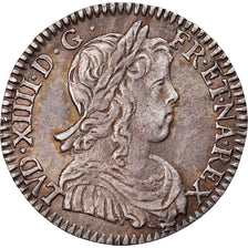 Münze, Frankreich, Louis XIV, 1/12 Écu à la mèche longue, 1/12 ECU, 10 Sols