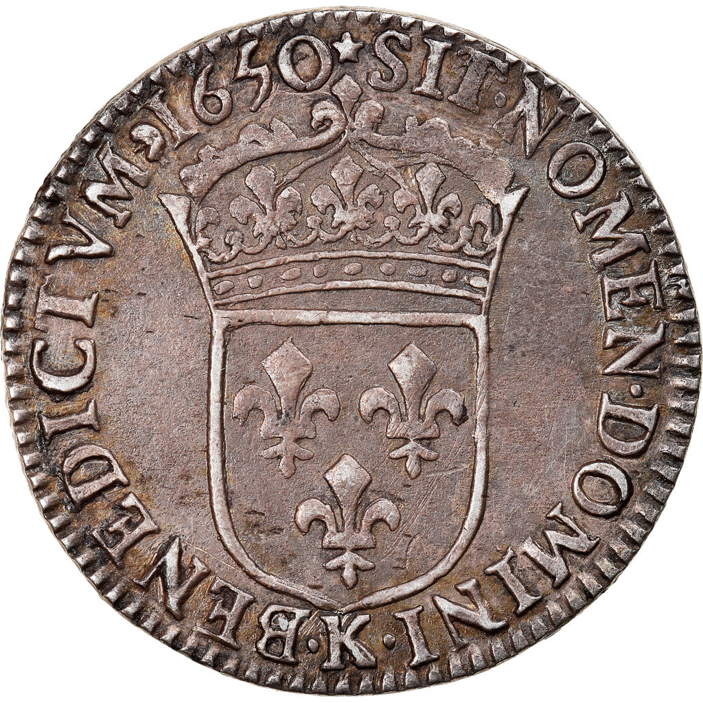 Münze, Frankreich, Louis XIV, 1/12 Écu à la mèche longue, 1/12 ECU, 10 Sols