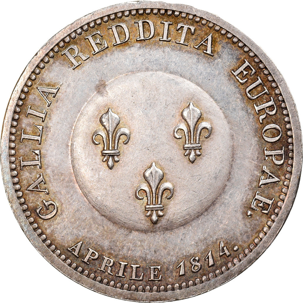Münze, Frankreich, François Ier, Ange de Paix, Autriche, 2 Francs, 1814
