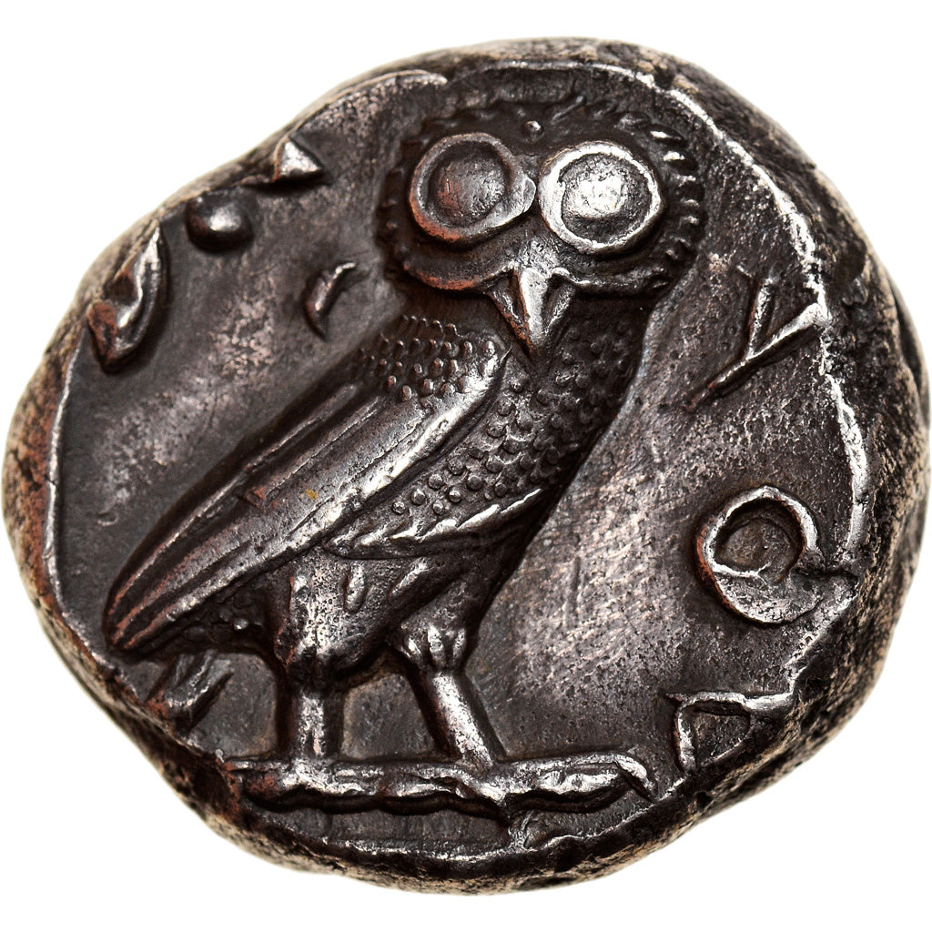 Coin, Attica, Athens, Tetradrachm, 490-407 BC, Athens, AU(50-53), Silver