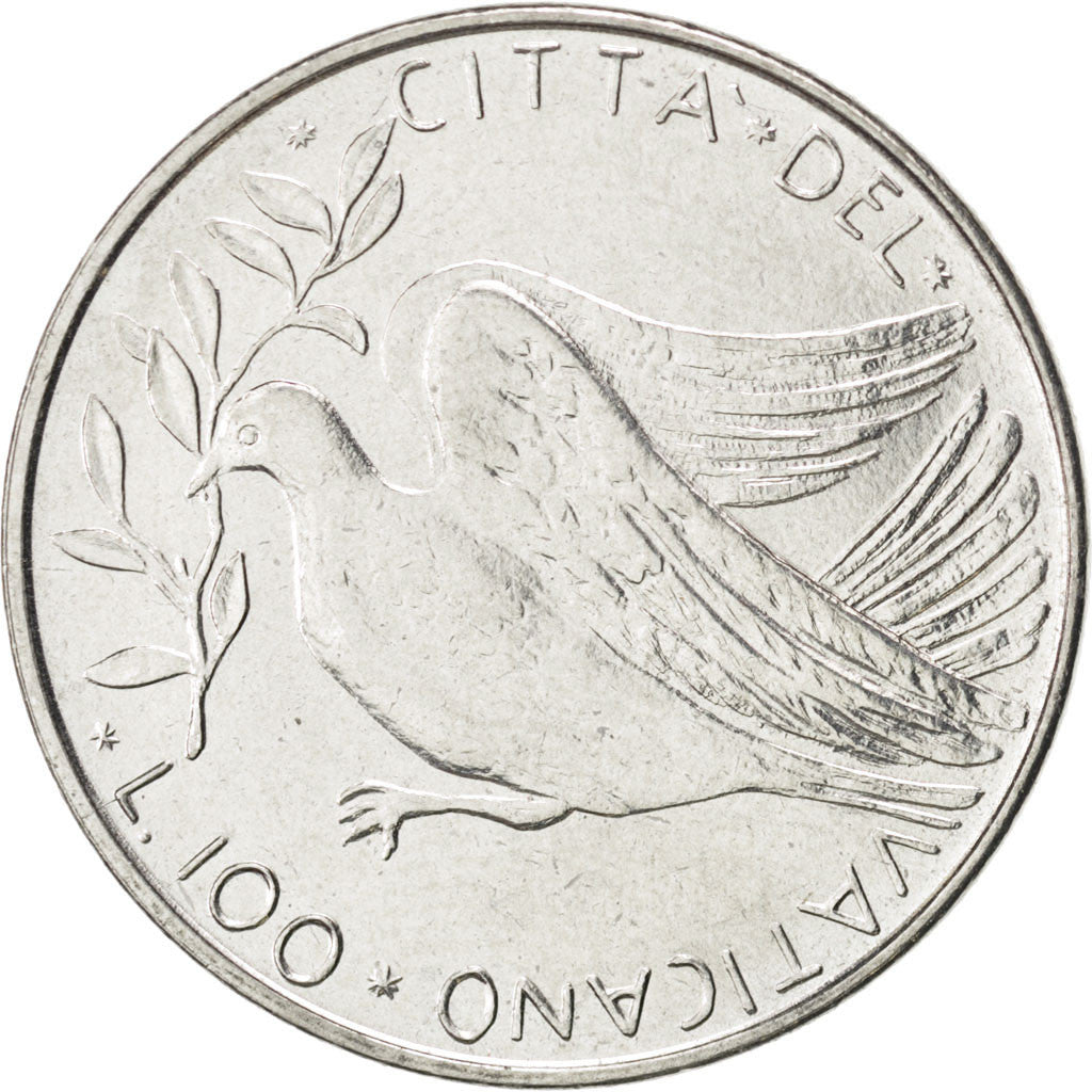 Coin, VATICAN CITY, Paul VI, 100 Lire, 1971, MS(63), Stainless Steel, KM:122