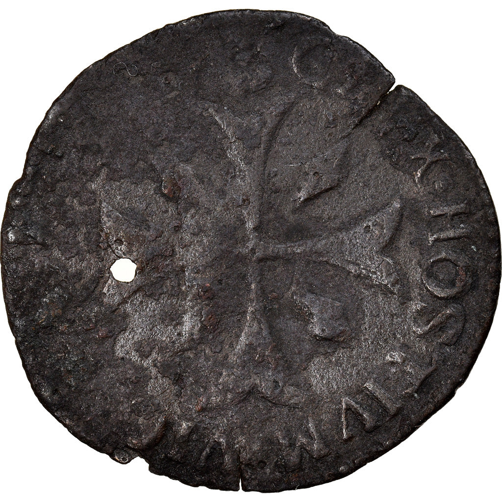 Coin, Monaco, Honore II, 1-1/2 Sols, 1/2 Pezetta, 1648, VF(20-25), Billon