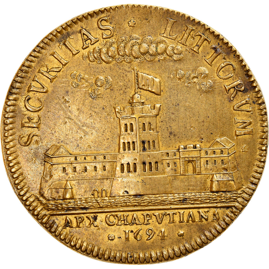 Munten, Frankrijk, Louis XIV, Construction du Fort de Chapus, Ecu, 1694, PR