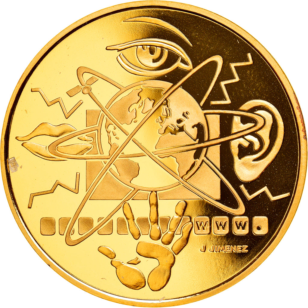 Coin, France, Communications, 100 Francs, 2000, Paris, Proof, MS(65-70), Gold