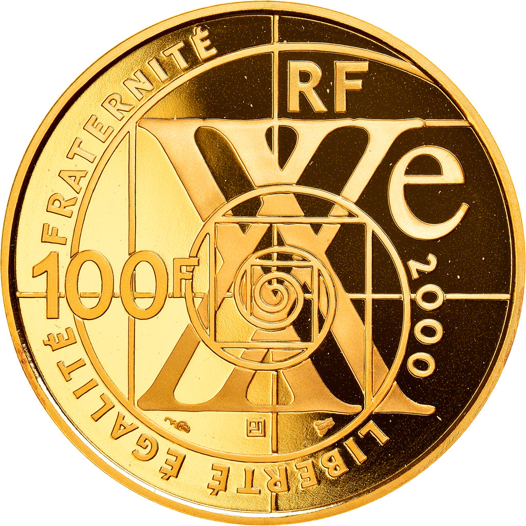 Coin, France, Communications, 100 Francs, 2000, Paris, Proof, MS(65-70), Gold