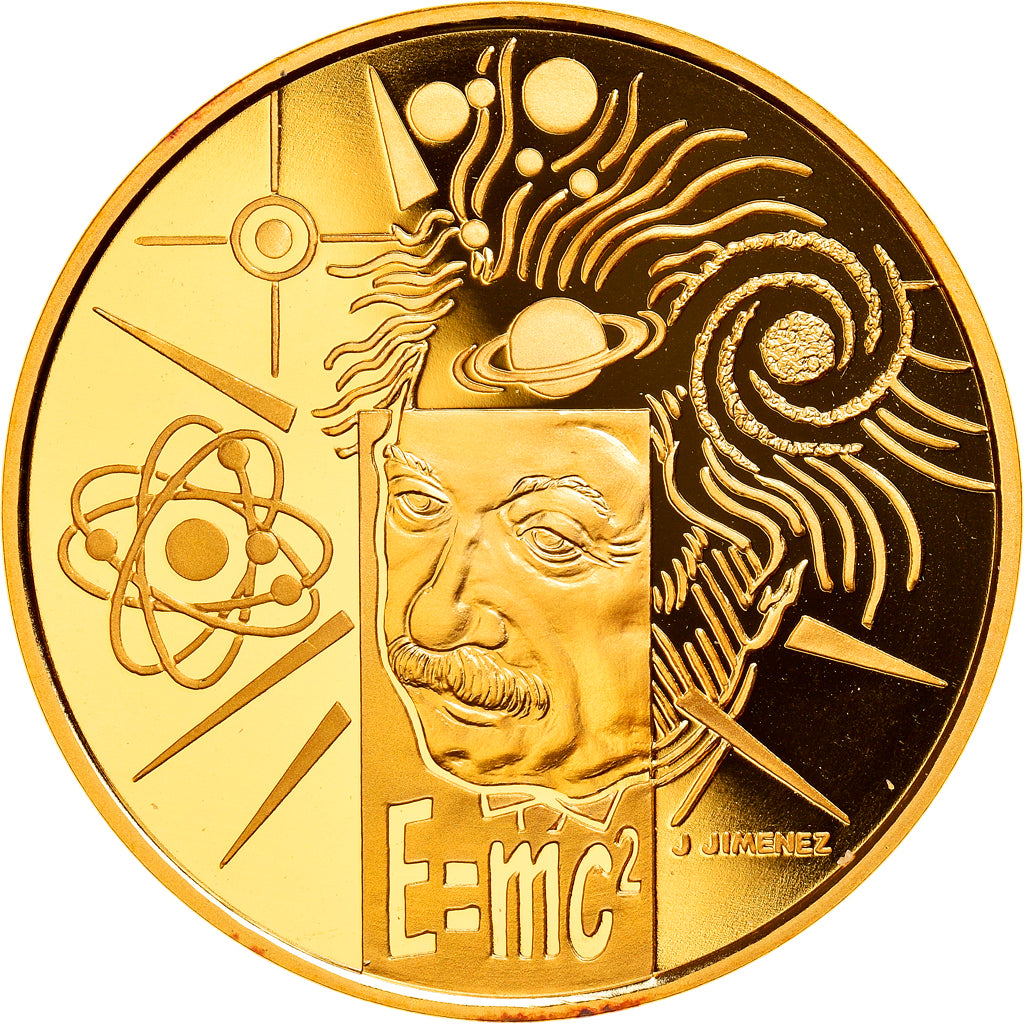 Coin, France, Physics, Einstein, 100 Francs, 2000, Paris, Proof, MS(65-70)