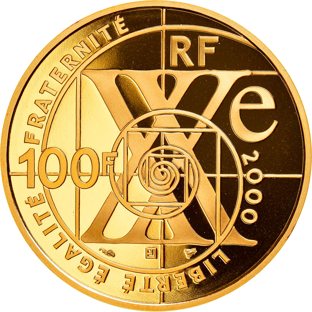 Münze, Frankreich, Automobile, 100 Francs, 2000, Paris, Proof, STGL, Gold