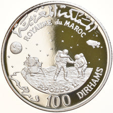 Coin, Morocco, Hassan II, Apollo 11, 100 Dirhams, 1970, Proof, MS(65-70)