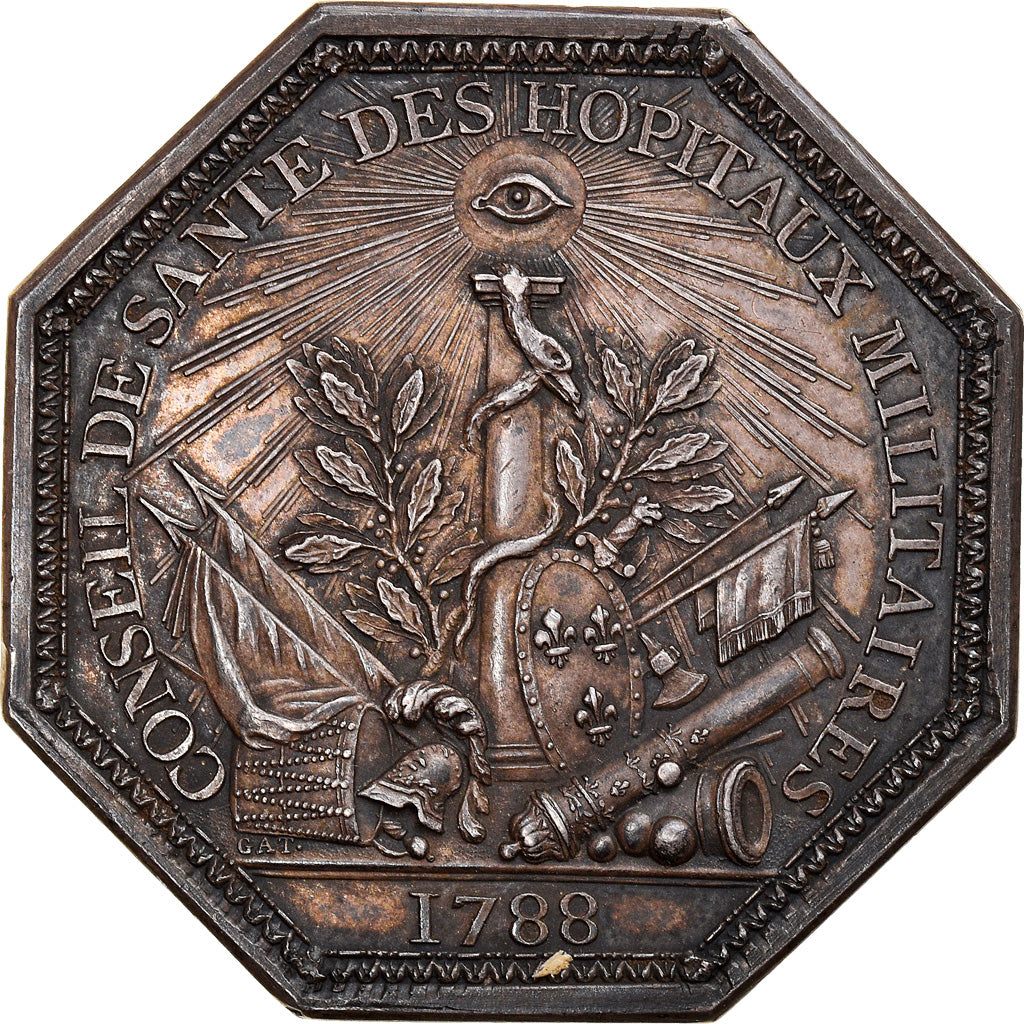 Francia, Token, Louis XVI, Conseil de Santé des Hôpitaux militaires, 1788